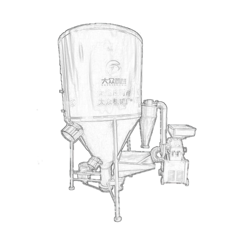 立式饲料粉碎搅拌机配套高效粉碎机